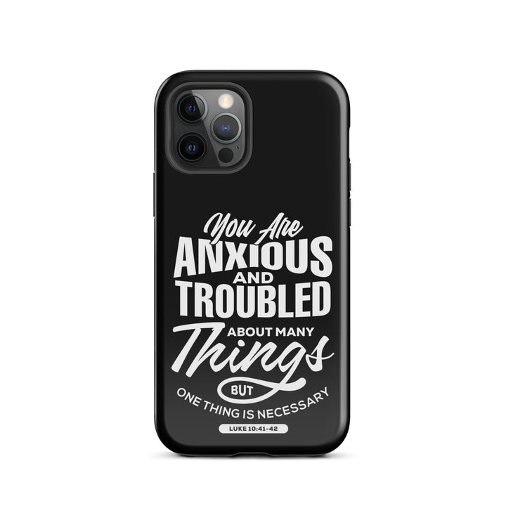 Christian Phone Case Anxious And Troubled Black for iPhone® iPhone® Phone Cases Glossy iPhone 12 Pro 