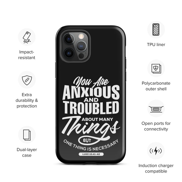 Christian Phone Case Anxious And Troubled Black for iPhone® iPhone® Phone Cases   