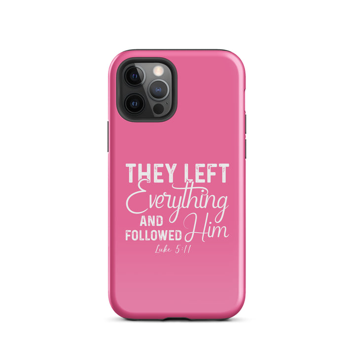 Christian Phone Case Left Everything Pink for iPhone® iPhone® Phone Cases Glossy iPhone 12 Pro 