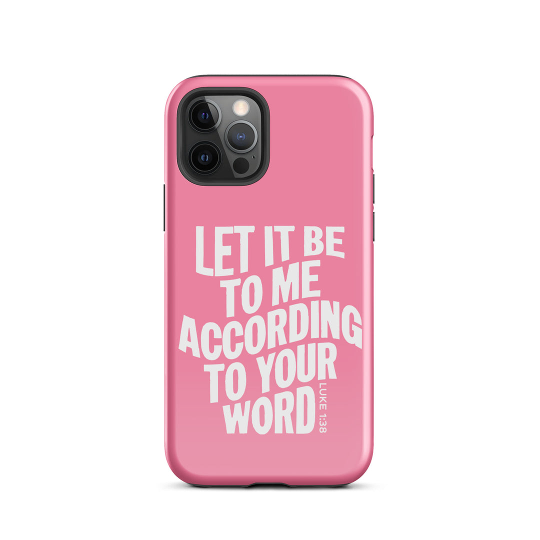 Christian Phone Case According To Your Word Pink  for iPhone® iPhone® Phone Cases Glossy iPhone 12 Pro 