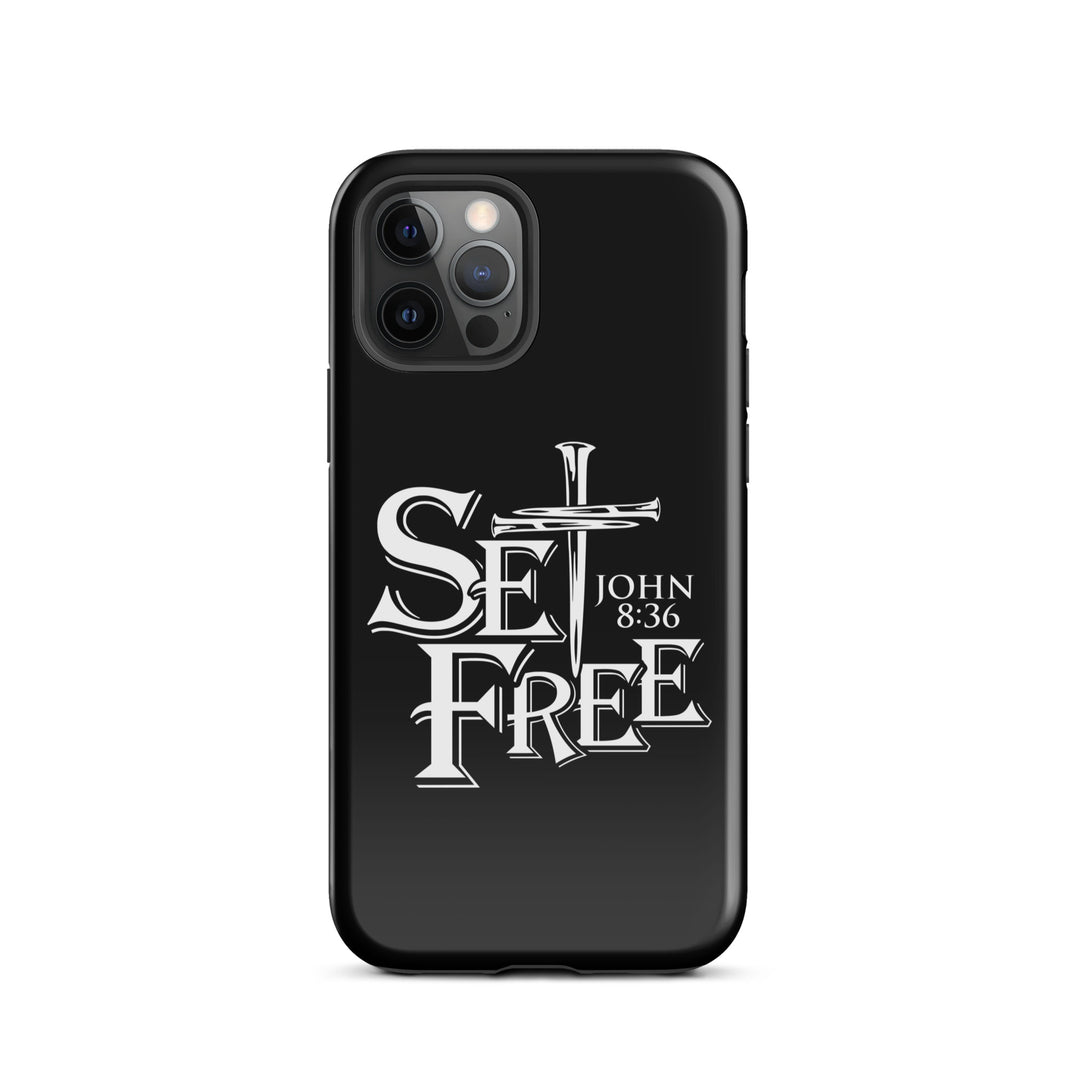 Christian Phone Case Set Free Black for iPhone® iPhone® Phone Cases Glossy iPhone 12 Pro 