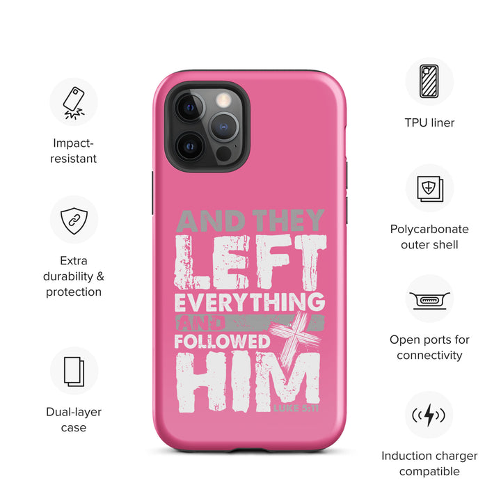 Christian Phone Case Left Everything Cross Pink for iPhone® iPhone® Phone Cases   