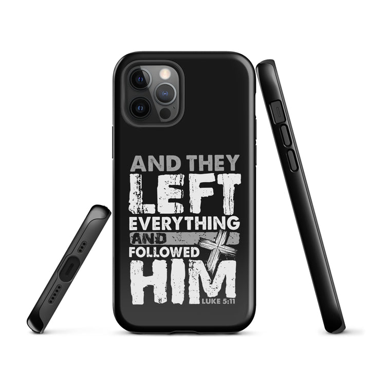 Christian Phone Case Left Everything Cross Black for iPhone® iPhone® Phone Cases   