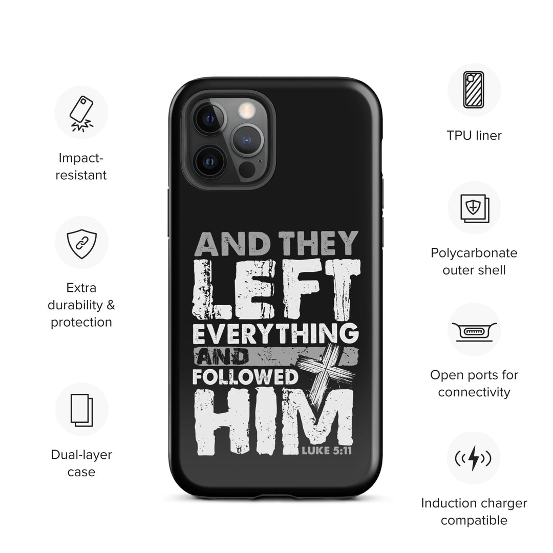 Christian Phone Case Left Everything Cross Black for iPhone® iPhone® Phone Cases   