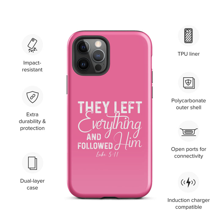 Christian Phone Case Left Everything Pink for iPhone® iPhone® Phone Cases   