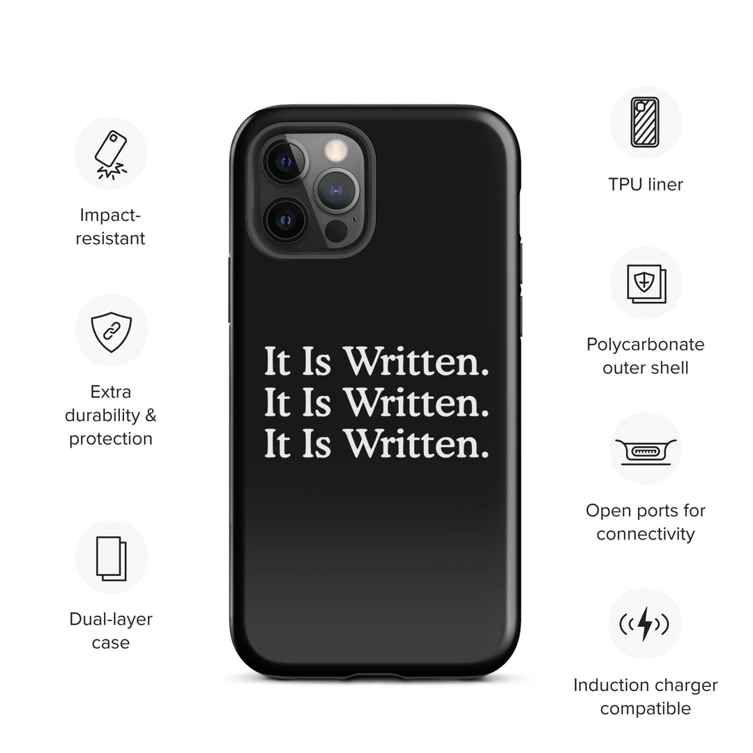 Christian Phone Case It Is Written Black for iPhone® iPhone® Phone Cases   