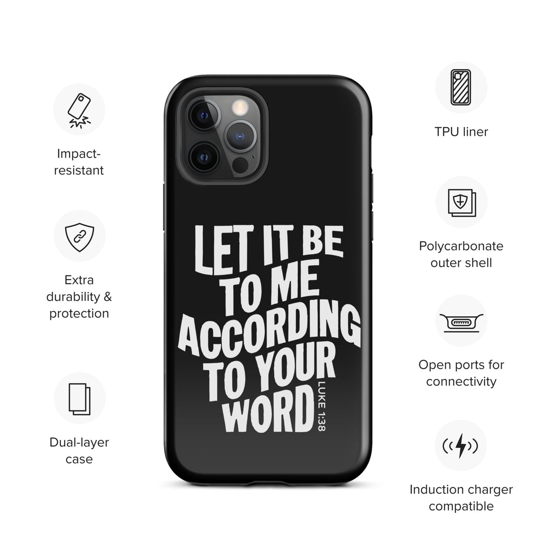 Christian Phone Case According To Your Word Black for iPhone® iPhone® Phone Cases   