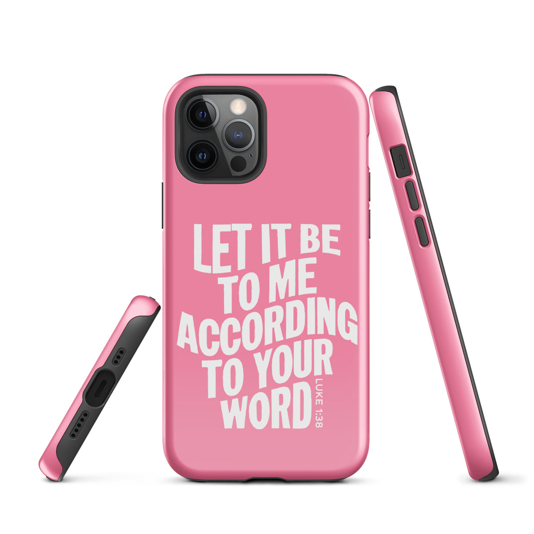 Christian Phone Case According To Your Word Pink  for iPhone® iPhone® Phone Cases   