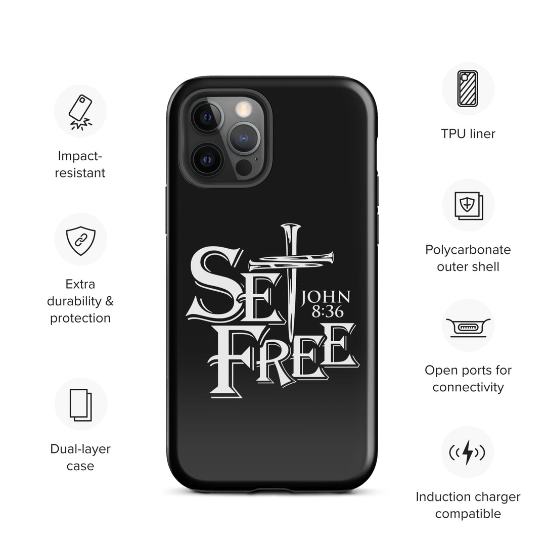 Christian Phone Case Set Free Black for iPhone® iPhone® Phone Cases   