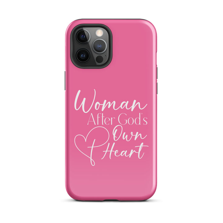 Christian Phone Case Woman After God's Heart Pink for iPhone® iPhone® Phone Cases Glossy iPhone 12 Pro Max 