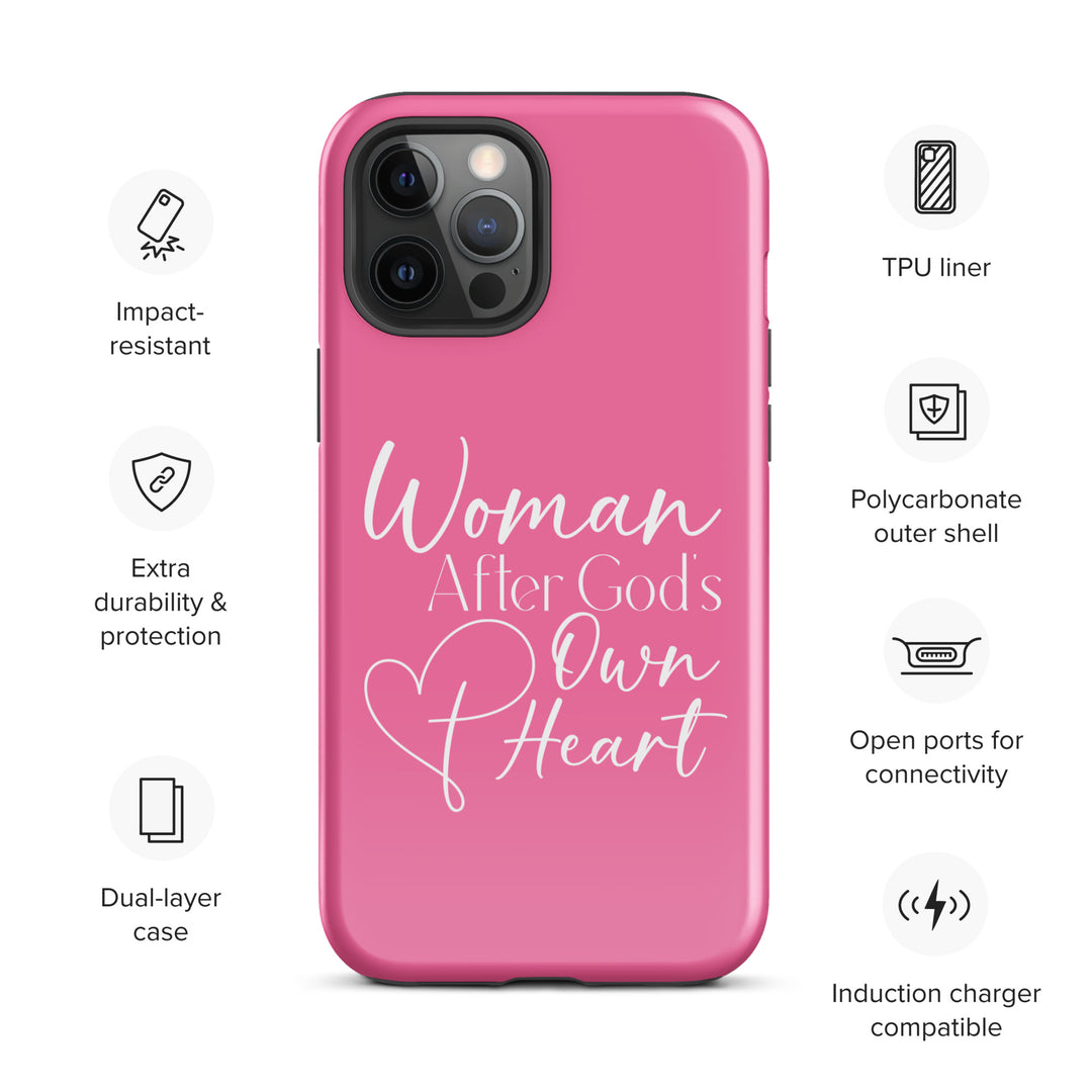 Christian Phone Case Woman After God's Heart Pink for iPhone® iPhone® Phone Cases   