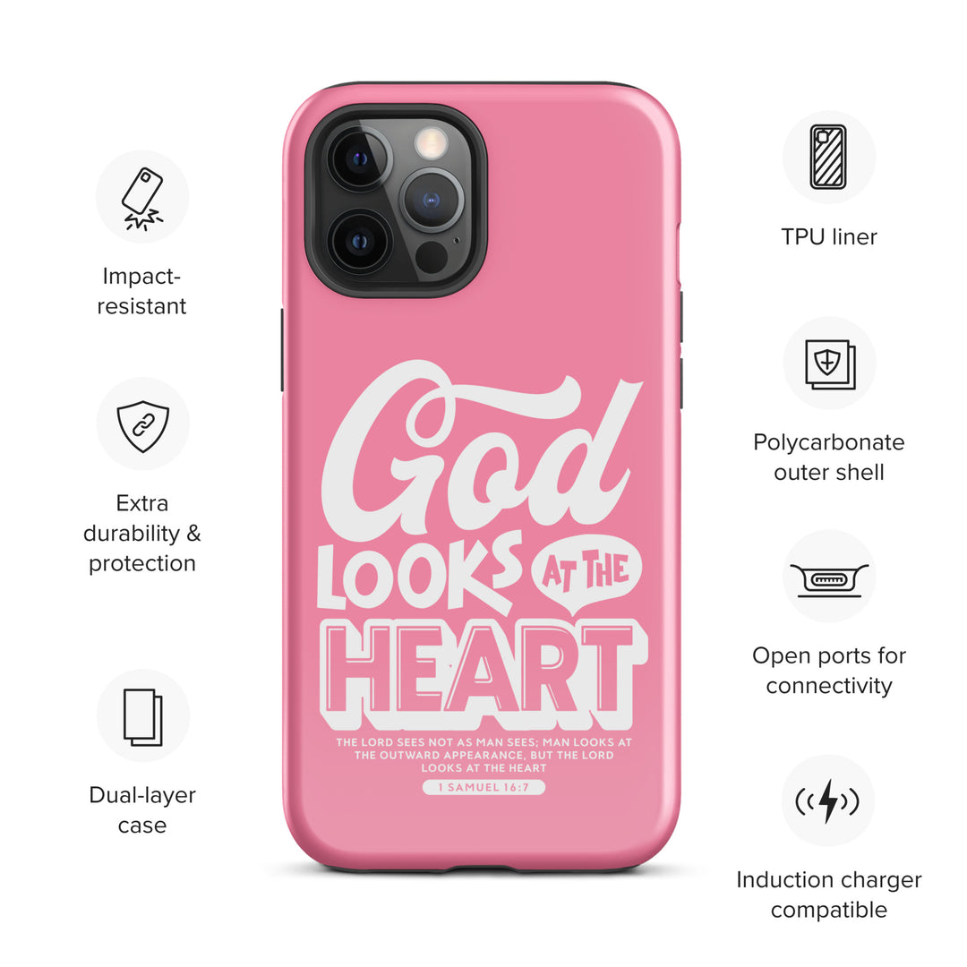 Christian Phone Case God Looks At Heart for iPhone® iPhone® Phone Cases   