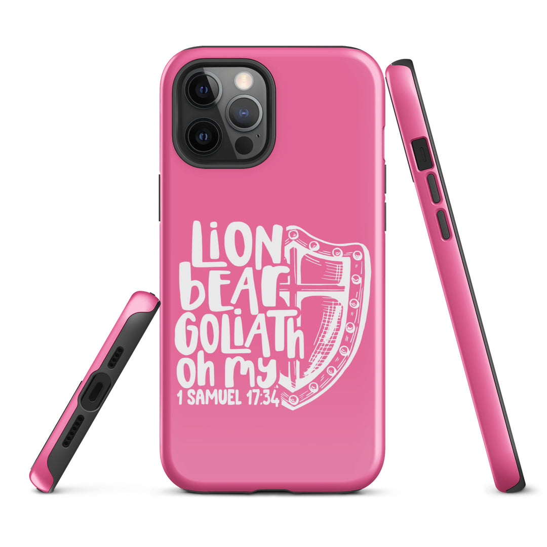 Christian Phone Case Lion Bear Goliath Oh My Pink for iPhone® iPhone® Phone Cases   