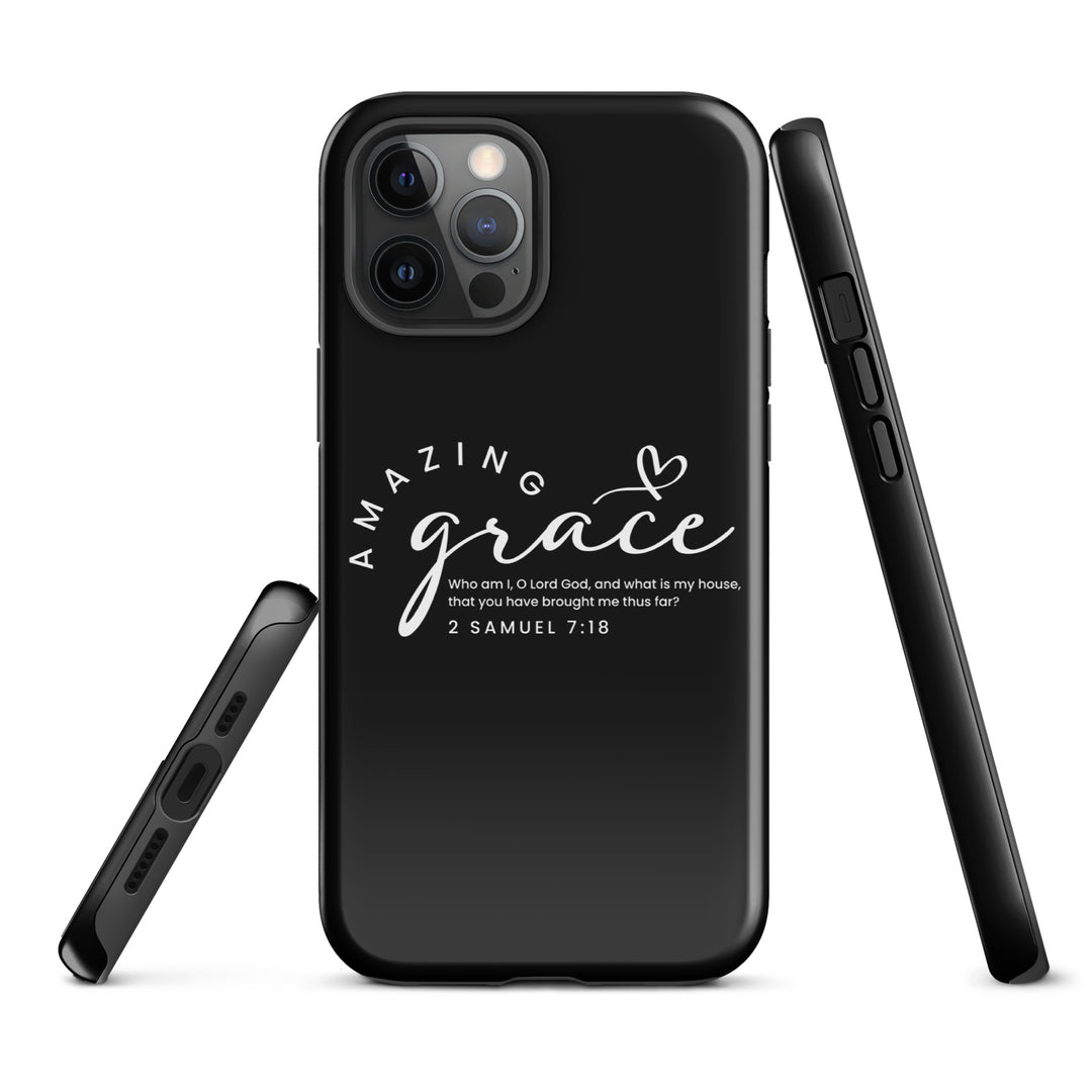 Christian Phone Case Amazing Grace Heart Black for iPhone® iPhone® Phone Cases   