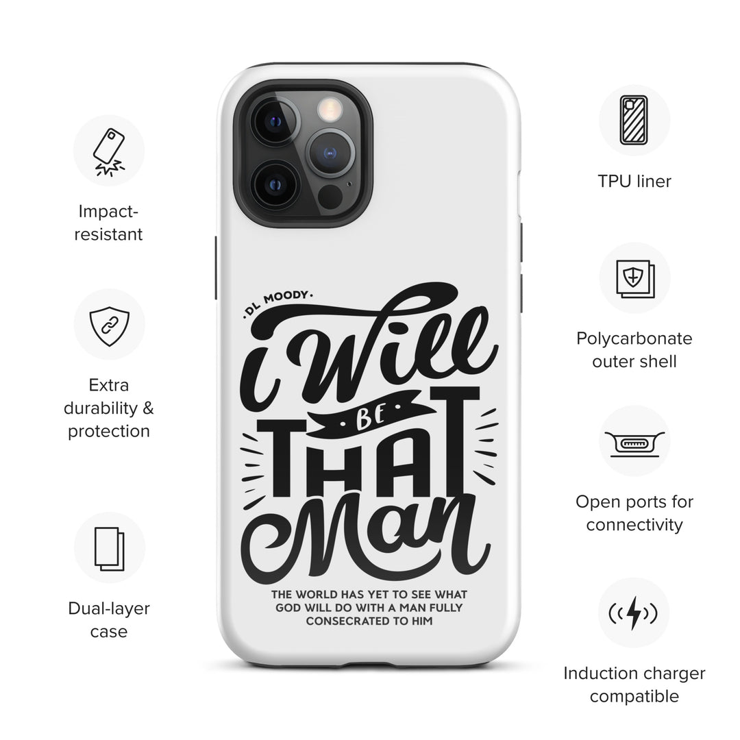 Christian Phone Case I Will Be That Man White for iPhone® iPhone® Phone Cases   