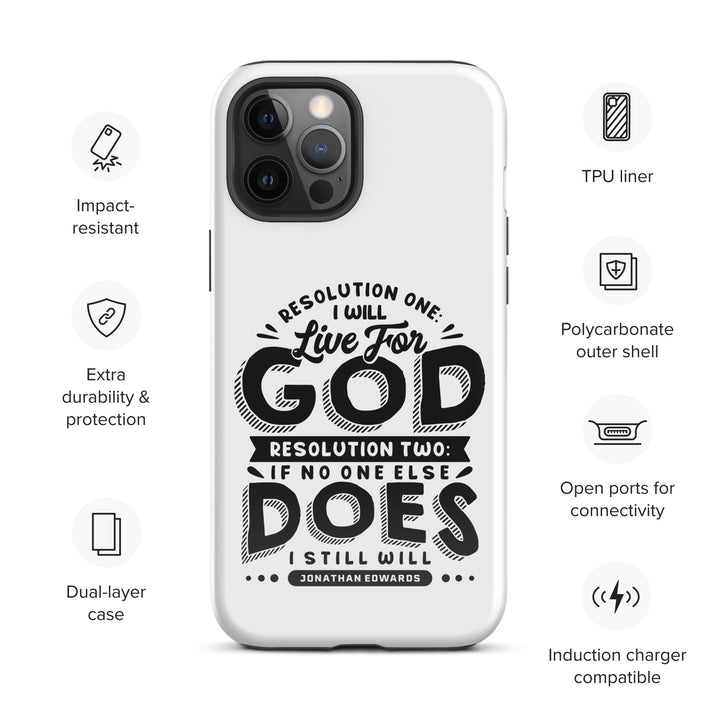 Christian Phone Case Live For God White for iPhone® iPhone® Phone Cases   