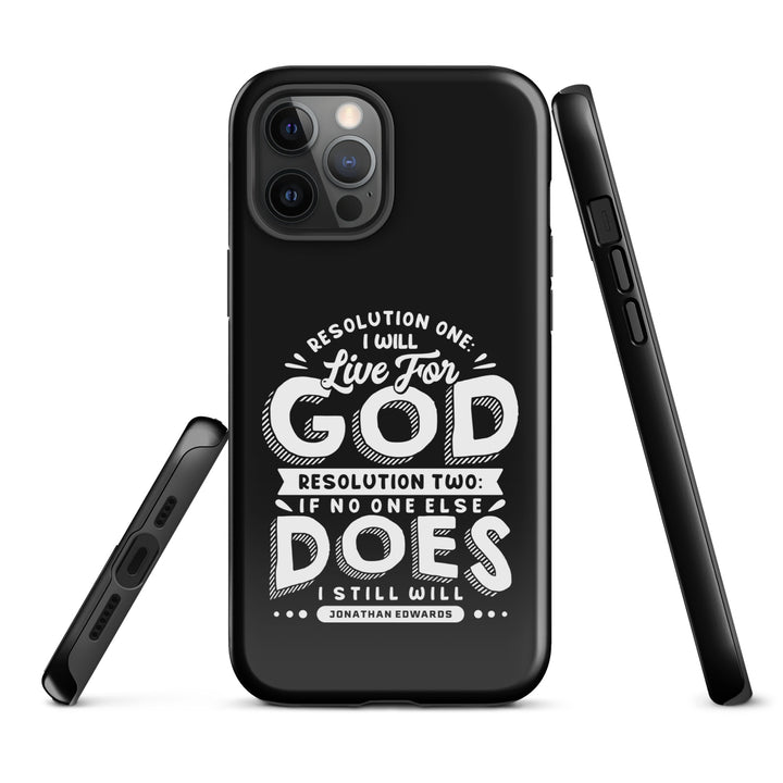 Christian Phone Case Live For God Black for iPhone® iPhone® Phone Cases   