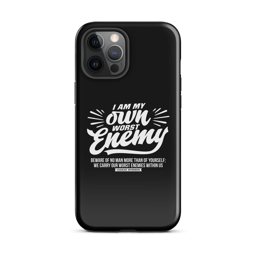 Christian Phone Case Worst Enemy Black for iPhone® iPhone® Phone Cases Glossy iPhone 12 Pro Max 