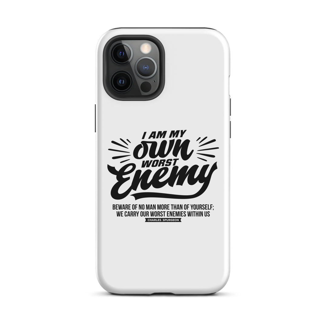 Christian Phone Case Worst Enemy White for iPhone® iPhone® Phone Cases Glossy iPhone 12 Pro Max 