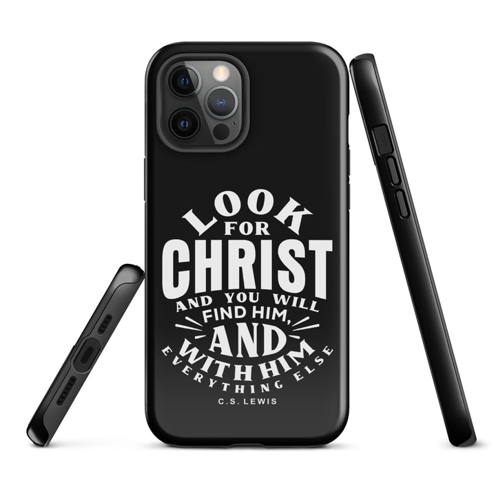 Christian Phone Case Look For Christ Black for iPhone® iPhone® Phone Cases   