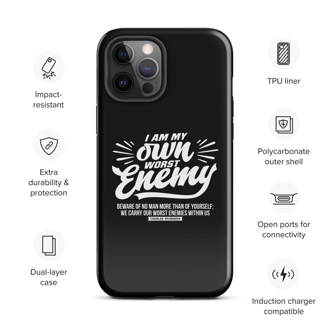 Christian Phone Case Worst Enemy Black for iPhone® iPhone® Phone Cases   