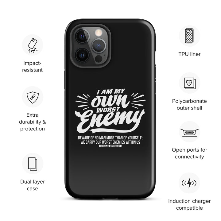 Christian Phone Case Worst Enemy Black for iPhone® iPhone® Phone Cases   