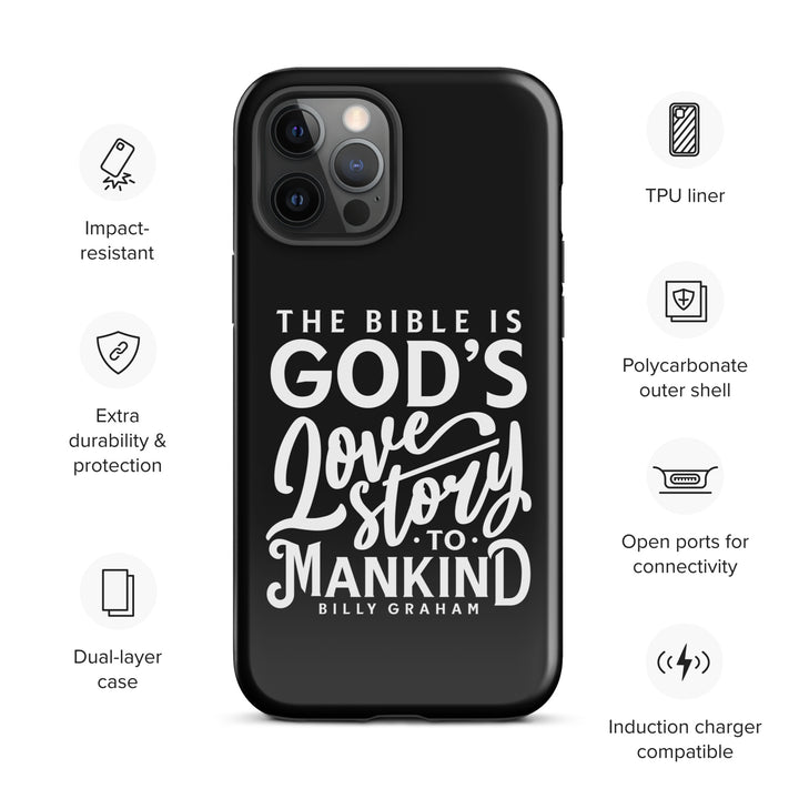 Christian Phone Case God's Love Story Black for iPhone® iPhone® Phone Cases   