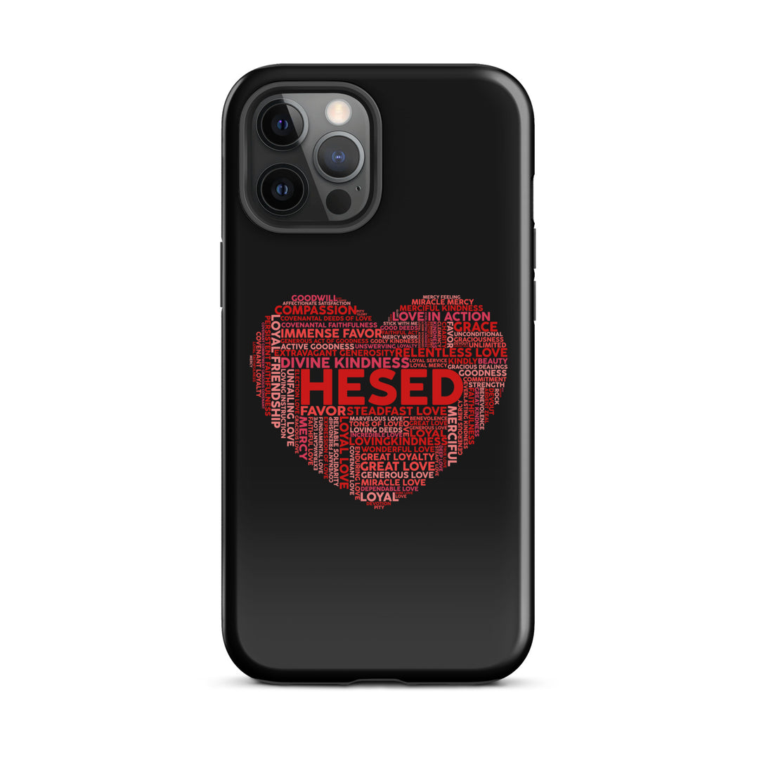 Christian Phone Case Hesed Heart Black for iPhone® iPhone® Phone Cases Glossy iPhone 12 Pro Max 