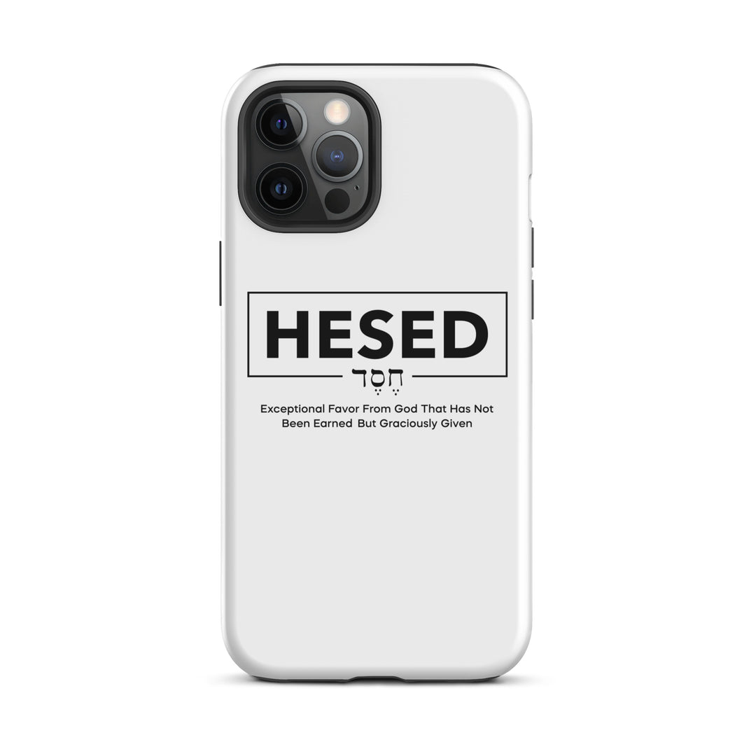 Christian Phone Case Hesed Hebrew Exceptional Favor White for iPhone® iPhone® Phone Cases Glossy iPhone 12 Pro Max 