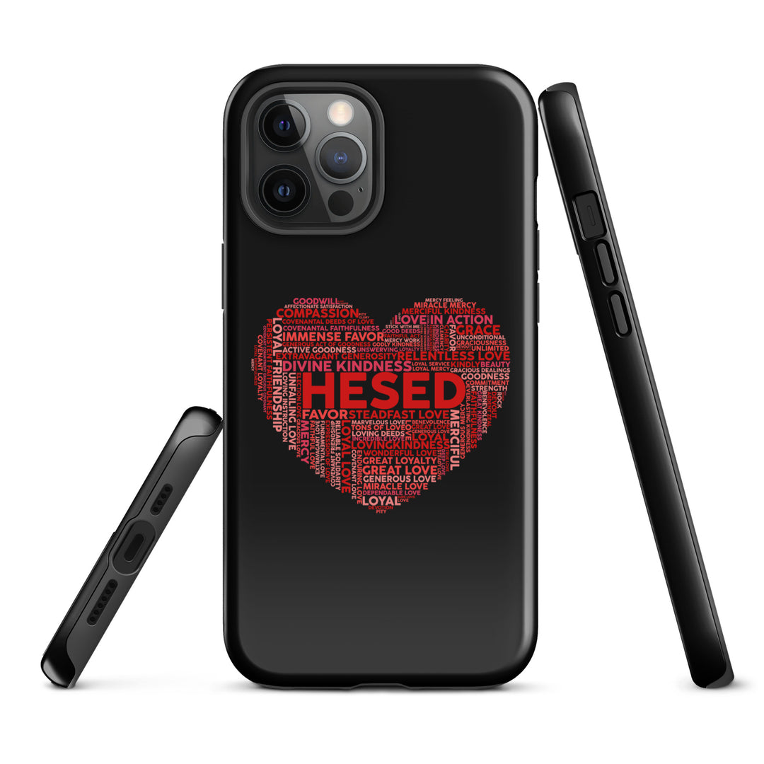 Christian Phone Case Hesed Heart Black for iPhone® iPhone® Phone Cases   