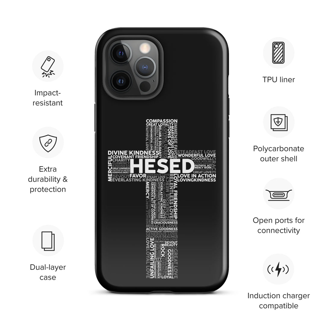 Christian Phone Case Hesed Cross Black for iPhone® iPhone® Phone Cases   