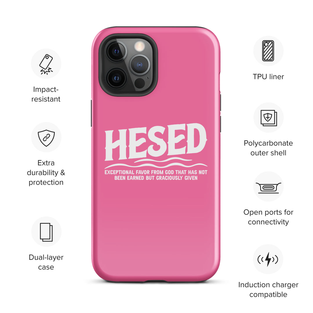 Christian Phone Case Hesed Exceptional Favor Pink for iPhone® iPhone® Phone Cases   