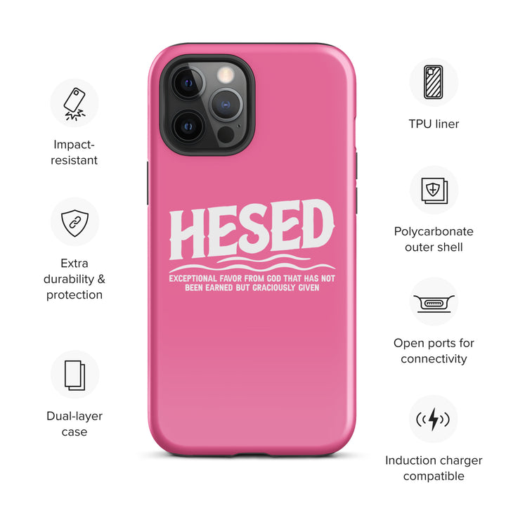 Christian Phone Case Hesed Exceptional Favor Pink for iPhone® iPhone® Phone Cases   