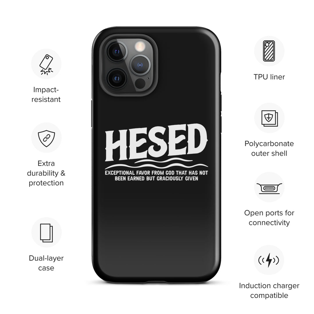 Christian Phone Case Hesed Exceptional Favor Black for iPhone® iPhone® Phone Cases   