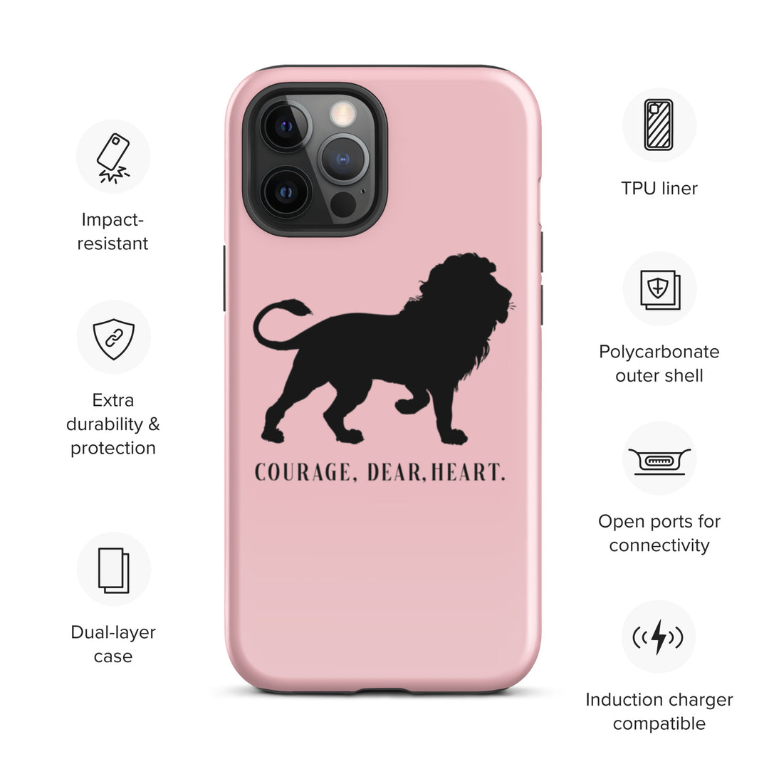 Christian Phone Case Courage Dear Heart Pink for iPhone® iPhone® Phone Cases   