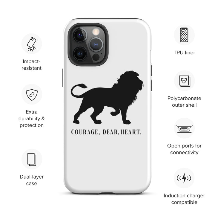 Christian Phone Case Courage Dear Heart White for iPhone® iPhone® Phone Cases   