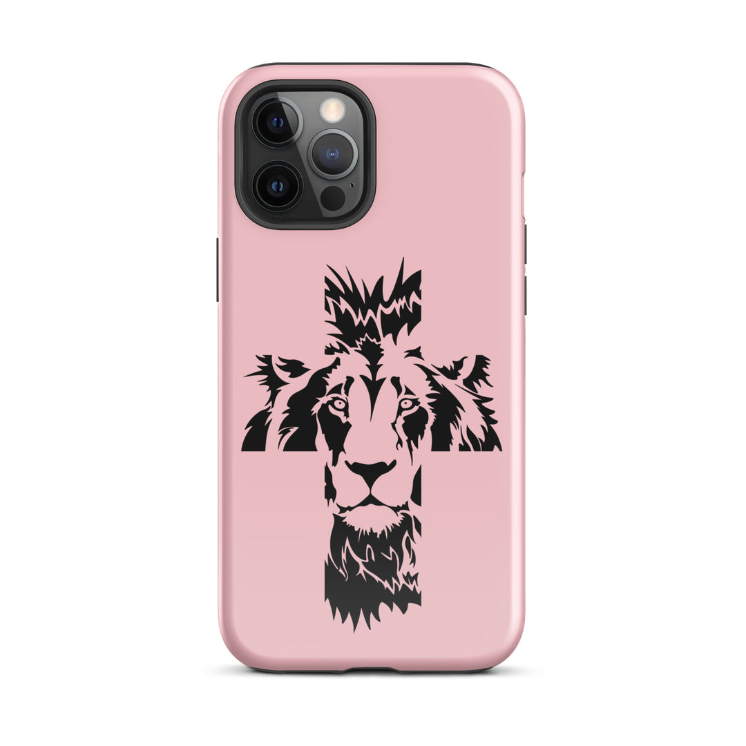 Christian Phone Case Aslan Cross Pink for iPhone® iPhone® Phone Cases Glossy iPhone 12 Pro Max 