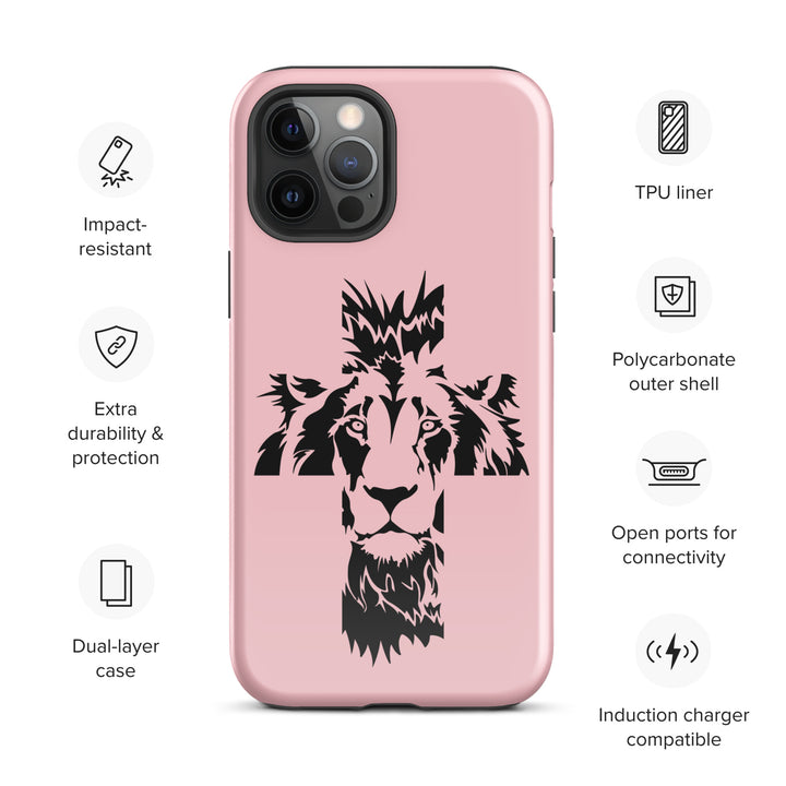 Christian Phone Case Aslan Cross Pink for iPhone® iPhone® Phone Cases   