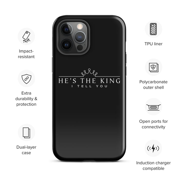 Christian Phone Case He's The King Black for iPhone® iPhone® Phone Cases   