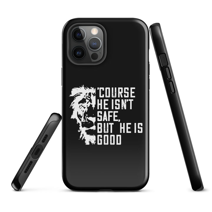 Christian Phone Case for iPhone® 'Course He Isn't Safe Black iPhone® Phone Cases   