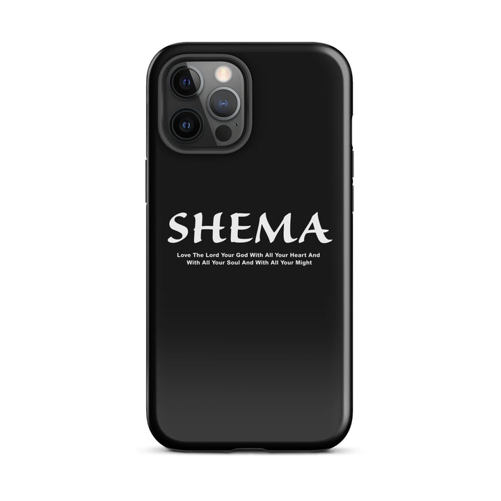 Christian Phone Case Shema Love The Lord Black  for iPhone® iPhone® Phone Cases Glossy iPhone 12 Pro Max 