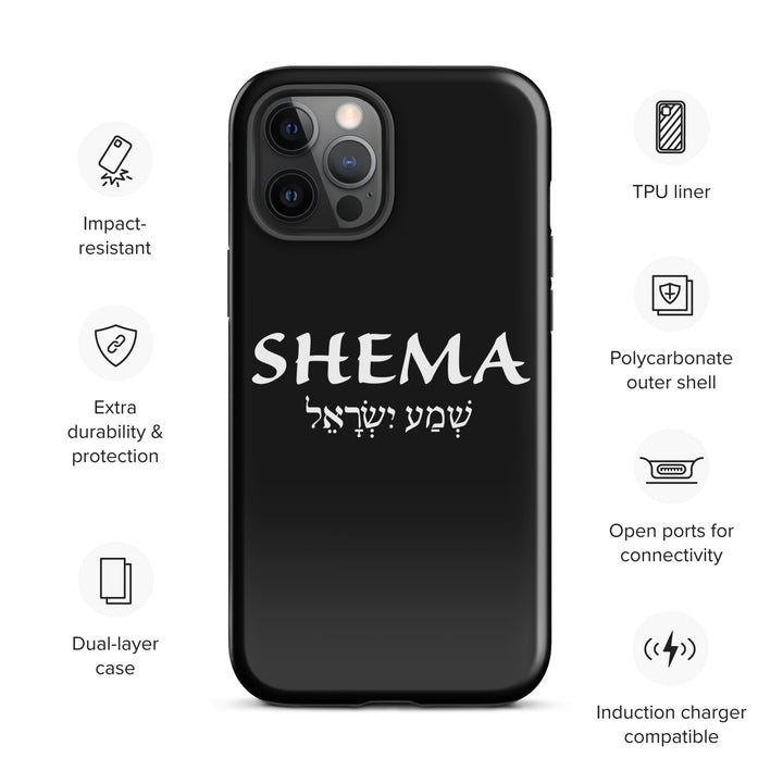 Christian Phone Case Shema Hebrew Black for iPhone® iPhone® Phone Cases   