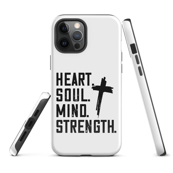 Christian Phone Case Heart Soul Mind Strength White for iPhone® iPhone® Phone Cases   