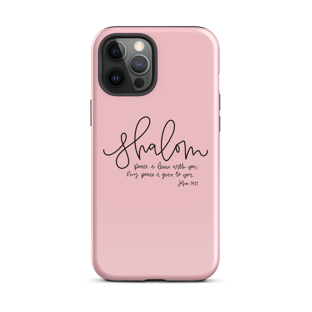 Christian Phone Case Shalom Pink for iPhone® iPhone® Phone Cases Glossy iPhone 12 Pro Max 