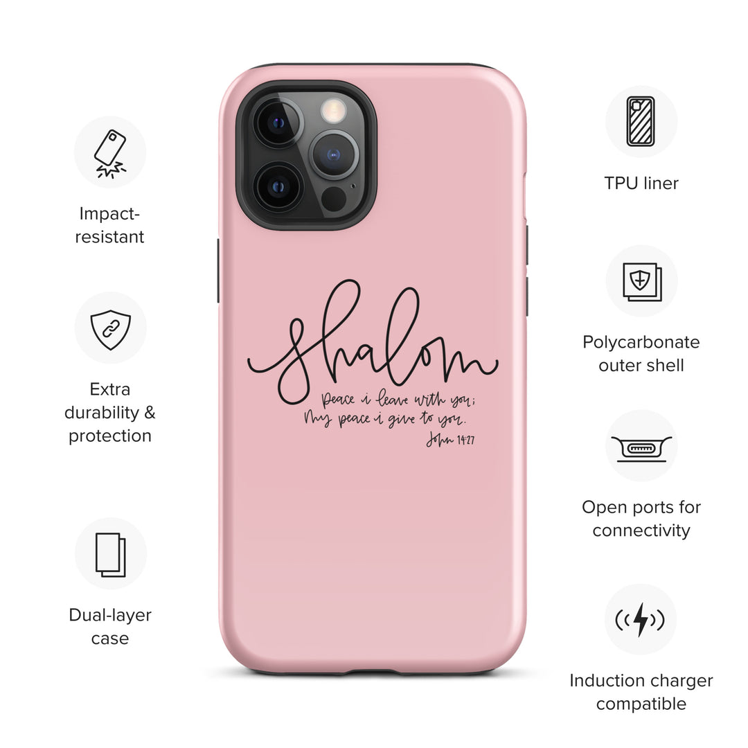 Christian Phone Case Shalom Pink for iPhone® iPhone® Phone Cases   