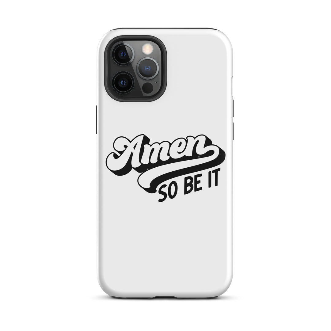 Christian Phone Case Amen So Be It White for iPhone® iPhone® Phone Cases Glossy iPhone 12 Pro Max 