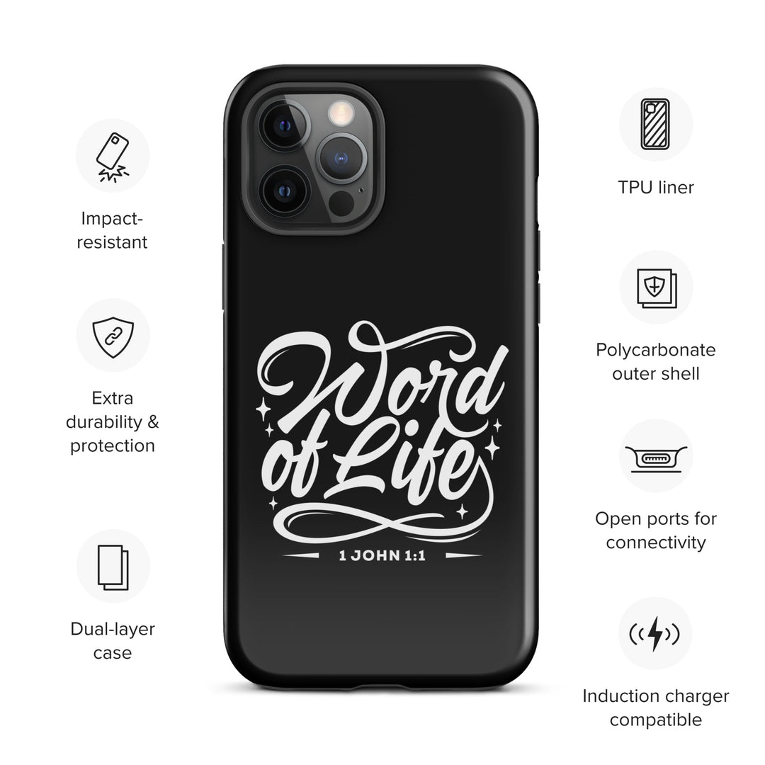 Christian Phone Case Word of Life Black for iPhone® iPhone® Phone Cases   