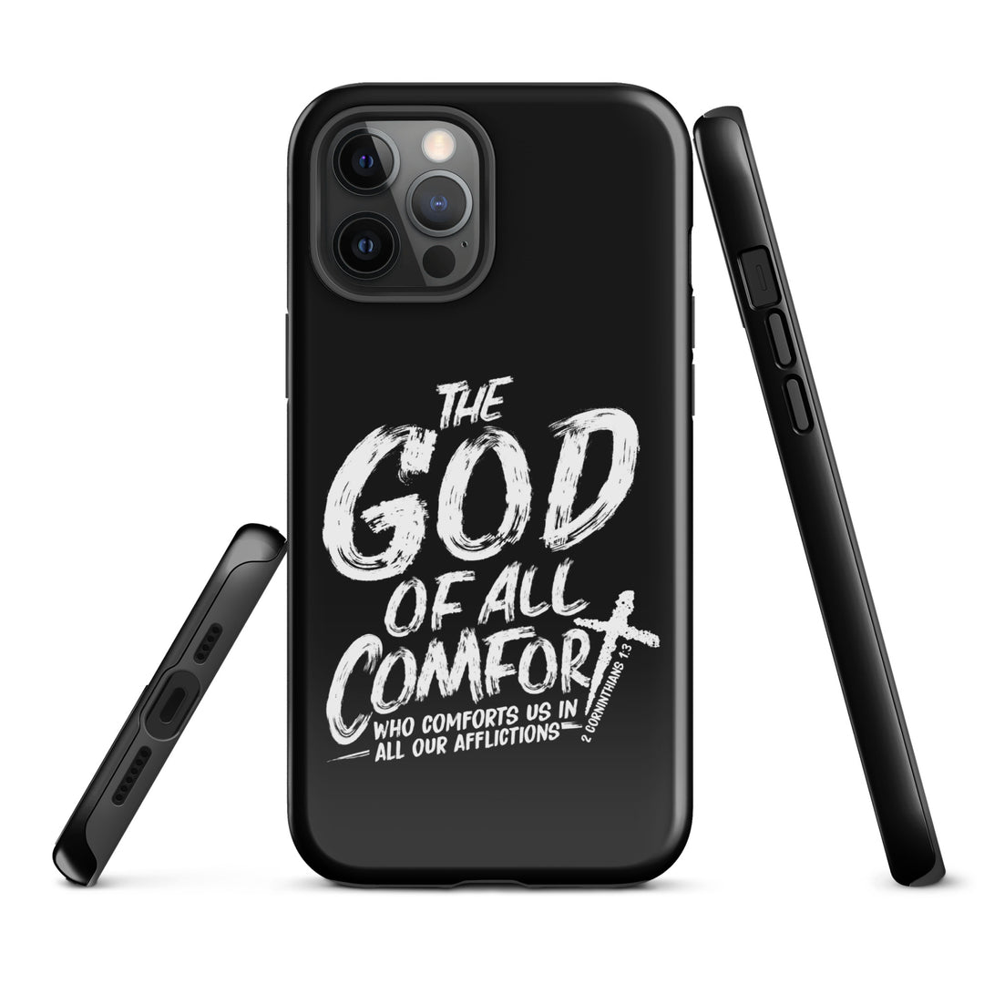 Christian Phone Case God of All Comfort Black for iPhone® iPhone® Phone Cases   