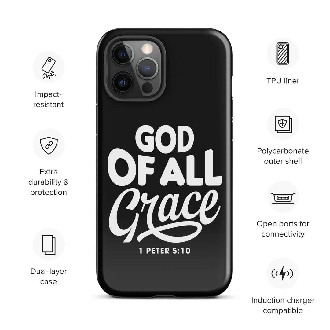 Christian Phone Case God of All Grace Black for iPhone® iPhone® Phone Cases   