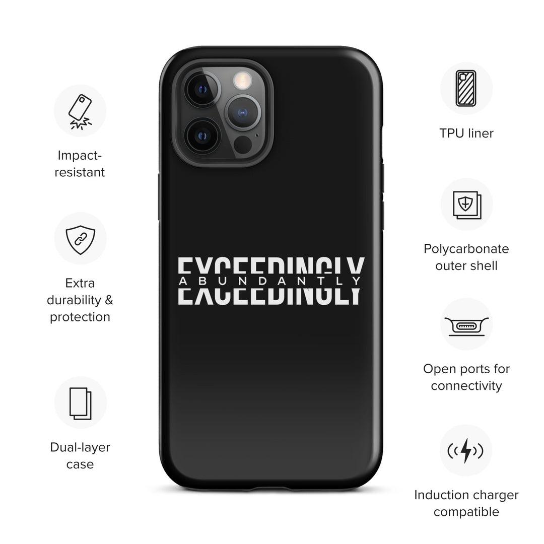 Christian Phone Case Exceedingly Abundantly Black for iPhone® iPhone® Phone Cases   